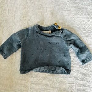 Carter’s Little Planet organic cotton sweater. Size newborn.